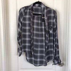 Black & White Plaid Shirt